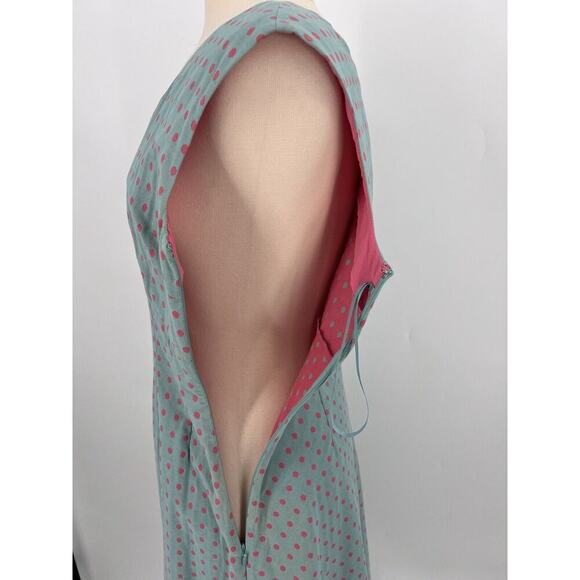 J. Peterman Blue and Pink Midi Dress - Picture 9 of 13